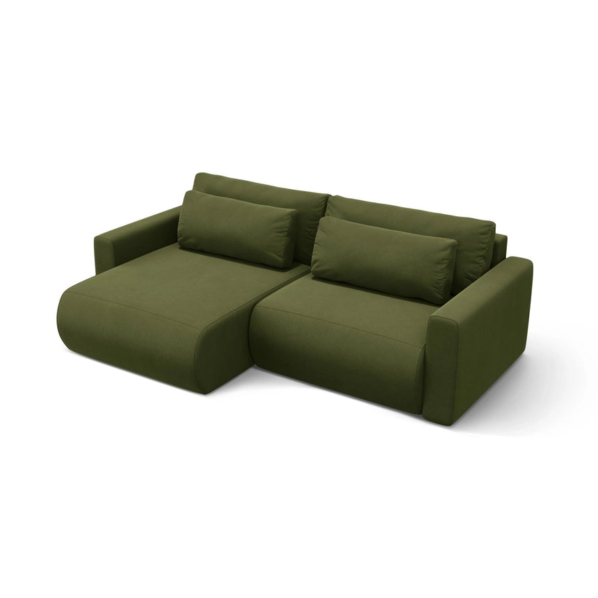 Belfast 3-Sitzer Ecksofa mit Schlaffunktion, ausklappbar, aus Samt in Armeegrün (Magic Velvet 2295), 240x149 cm von Cosmopolitan Design – Bild 5