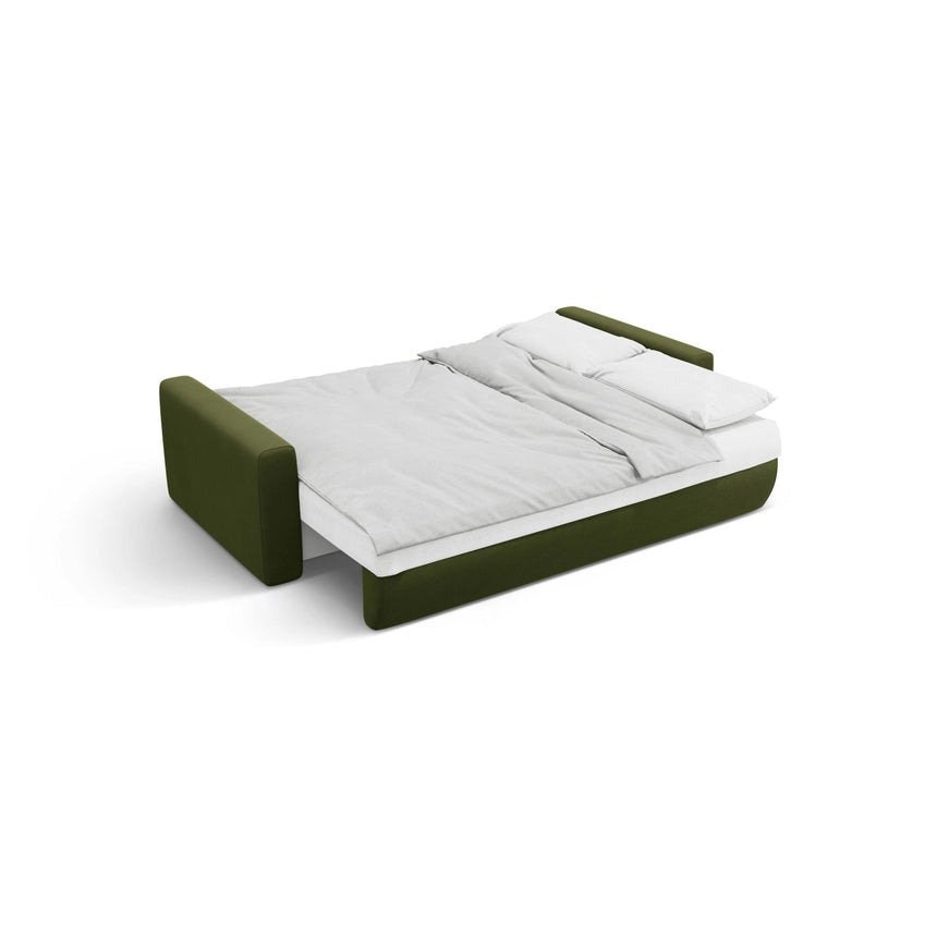 Belfast 3-Sitzer Ecksofa mit Schlaffunktion, ausklappbar, aus Samt in Armeegrün (Magic Velvet 2295), 240x149 cm von Cosmopolitan Design – Bild 8
