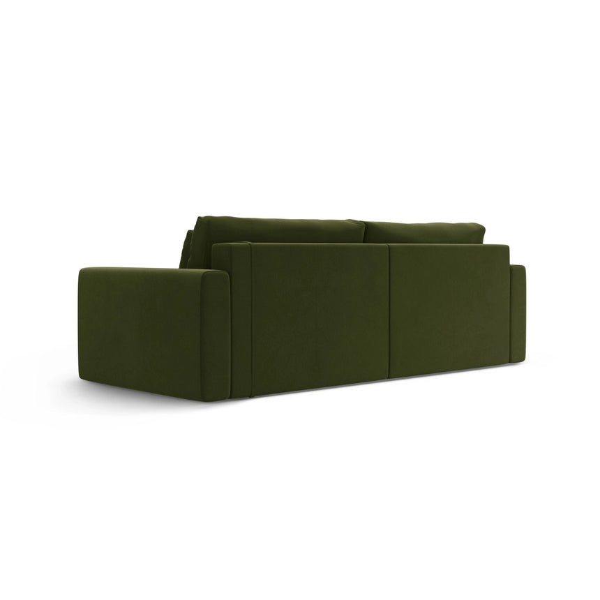 Belfast 3-Sitzer Ecksofa mit Schlaffunktion, ausklappbar, aus Samt in Armeegrün (Magic Velvet 2295), 240x149 cm von Cosmopolitan Design – Bild 9