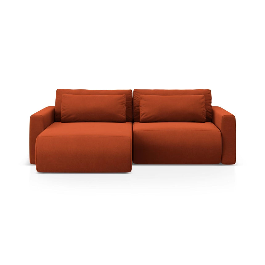 Belfast 3-Sitzer Ecksofa mit Schlaffunktion, ausklappbar, aus Samt in Auburn (Magic Velvet 2285), 240x149 cm von Cosmopolitan Design – Bild 1