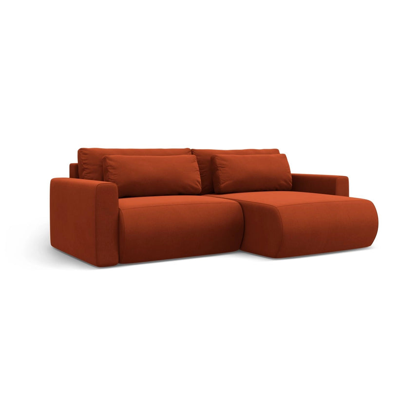 Belfast 3-Sitzer Ecksofa mit Schlaffunktion, ausklappbar, aus Samt in Auburn (Magic Velvet 2285), 240x149 cm von Cosmopolitan Design – Bild 4