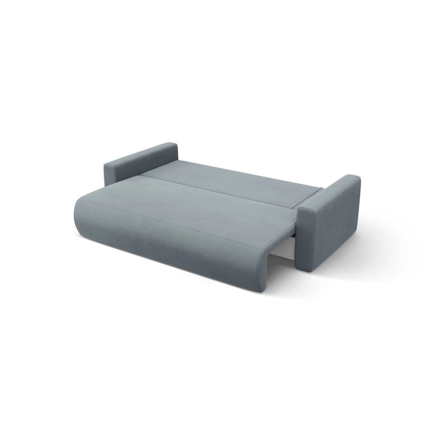Belfast 3-Sitzer Ecksofa mit Schlaffunktion, ausklappbar, aus Samt in Blaugrau (Magic Velvet 2224), 240x149 cm von Cosmopolitan Design – Bild 7
