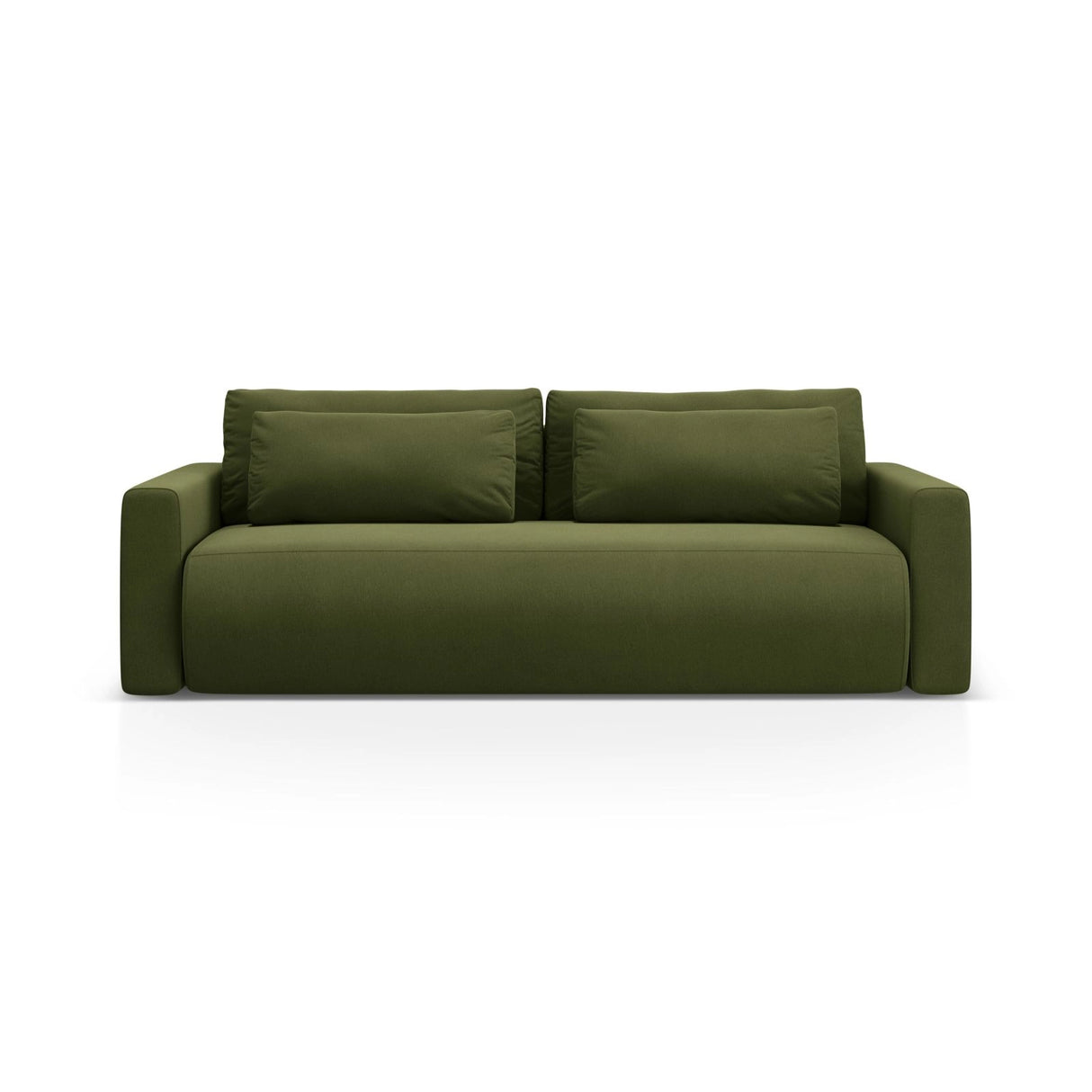 Belfast 3-Sitzer Sofa mit Schlaffunktion und Stauraum, aus Samt in Armeegrün (Magic Velvet 2295), 238x105x84 cm von Cosmopolitan Design – Bild 1