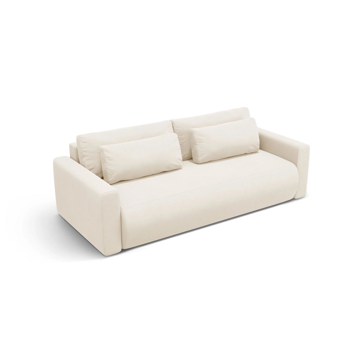 Belfast 3-Sitzer Sofa mit Schlaffunktion und Stauraum, aus Samt in Elfenbein (Magic Velvet 2256), 238x105x84 cm von Cosmopolitan Design – Bild 5