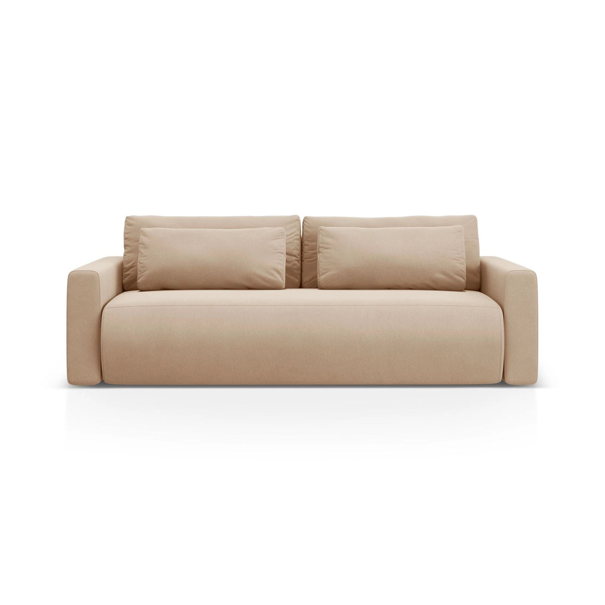 Belfast 3-Sitzer Sofa mit Schlaffunktion und Stauraum, aus Samt in Mandelbeige (Magic Velvet 2282), 238x105x84 cm von Cosmopolitan Design – Bild 1