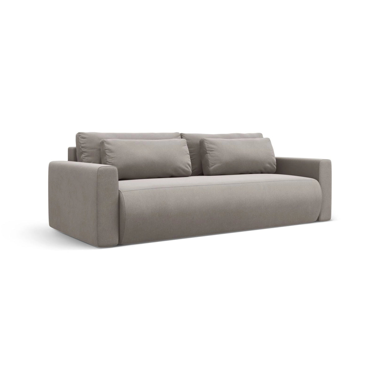 Belfast 3-Sitzer Sofa mit Schlaffunktion und Stauraum, aus Samt in Warmes Grau (Magic Velvet 2270), 238x105x84 cm von Cosmopolitan Design – Bild 4