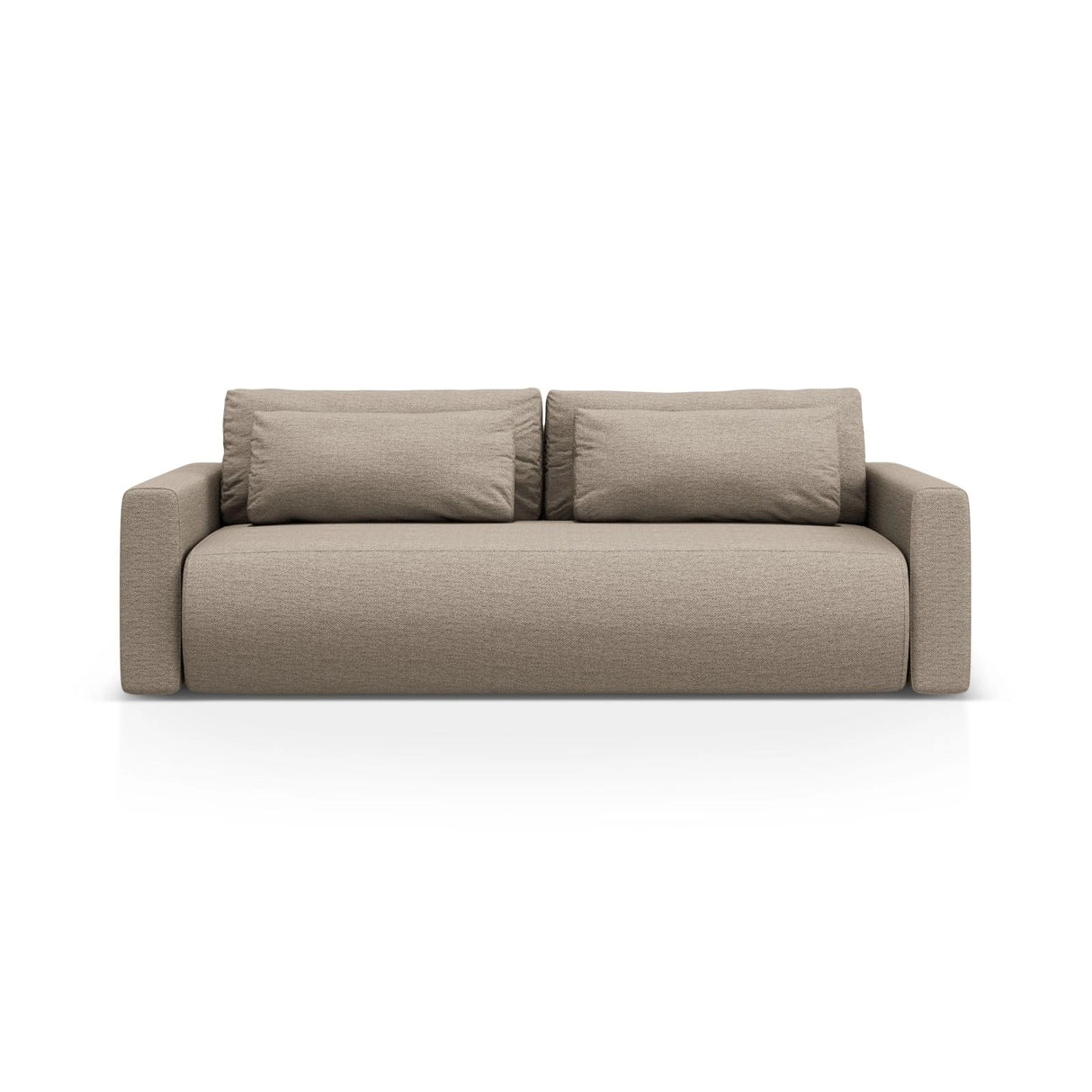 Belfast 3-Sitzer Sofa mit Schlaffunktion und Stauraum, aus Strukturierter Stoff in Dunkelbeige (Heritage Truffle), 238x105x84 cm von Cosmopolitan Design – Bild 1