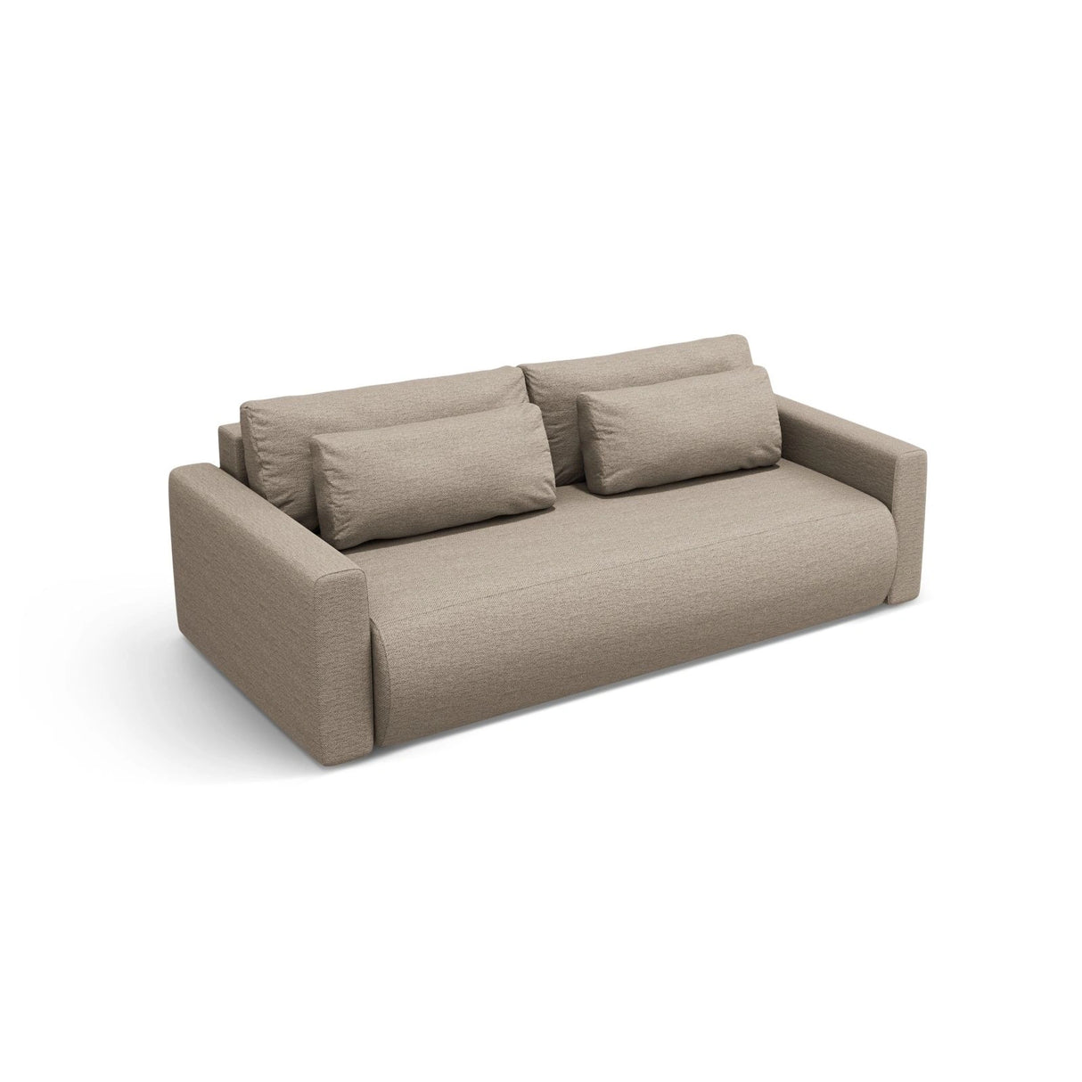 Belfast 3-Sitzer Sofa mit Schlaffunktion und Stauraum, aus Strukturierter Stoff in Dunkelbeige (Heritage Truffle), 238x105x84 cm von Cosmopolitan Design – Bild 4
