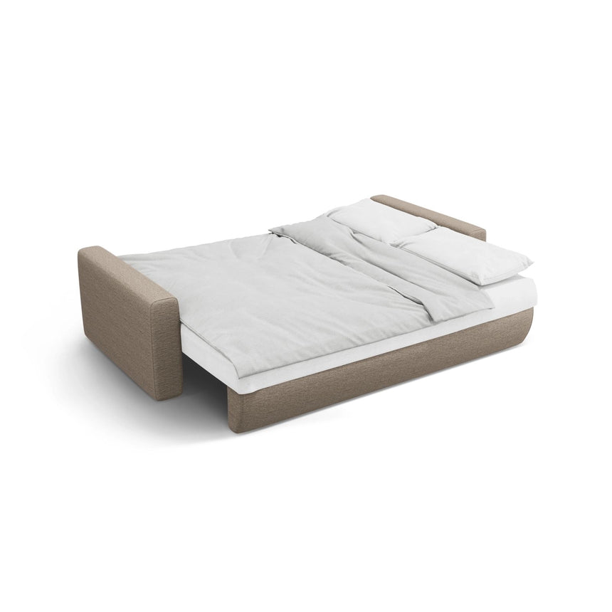 Belfast 3-Sitzer Sofa mit Schlaffunktion und Stauraum, aus Strukturierter Stoff in Dunkelbeige (Heritage Truffle), 238x105x84 cm von Cosmopolitan Design – Bild 6