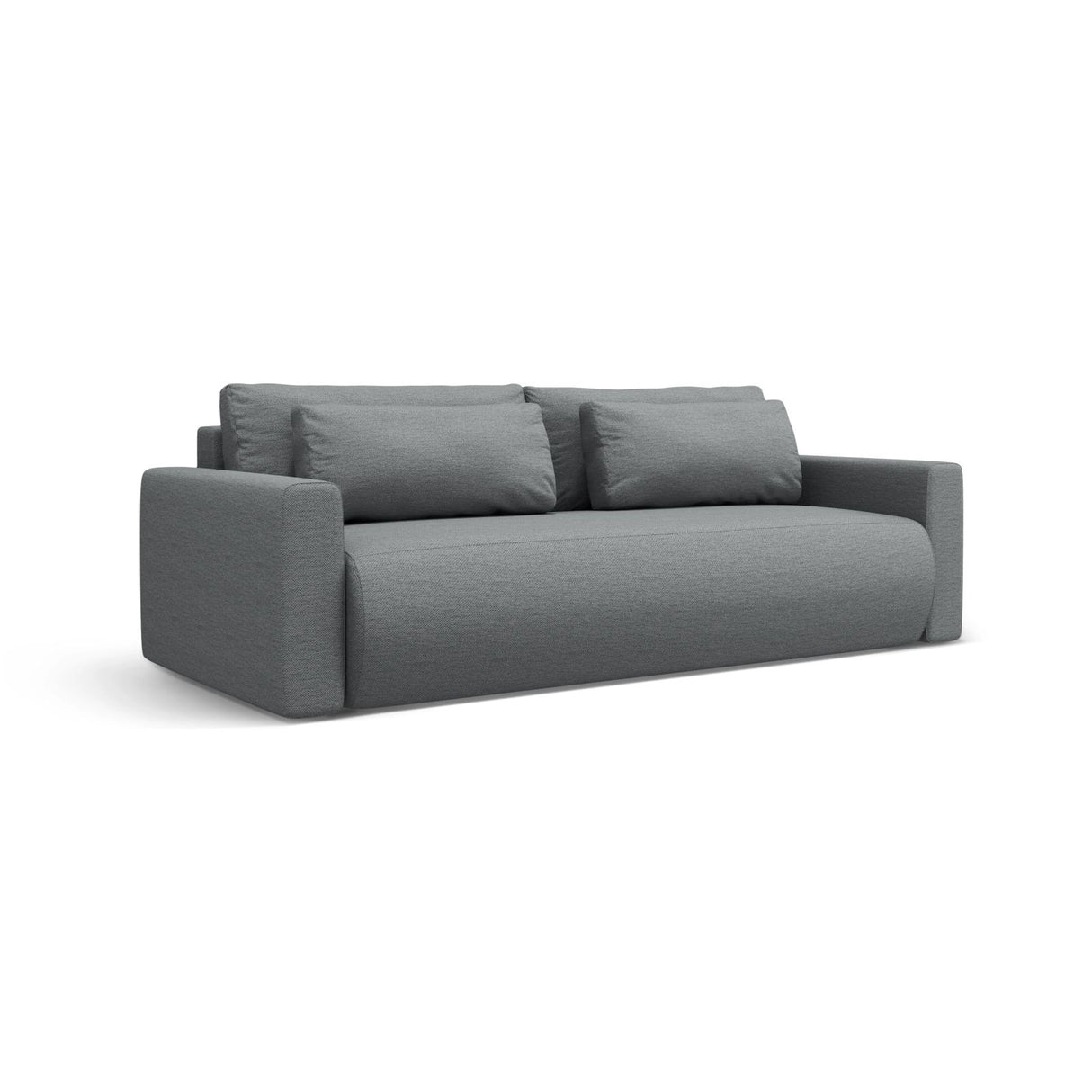 Belfast 3-Sitzer Sofa mit Schlaffunktion und Stauraum, aus Strukturierter Stoff in Grau (Heritage Ash), 238x105x84 cm von Cosmopolitan Design – Bild 3