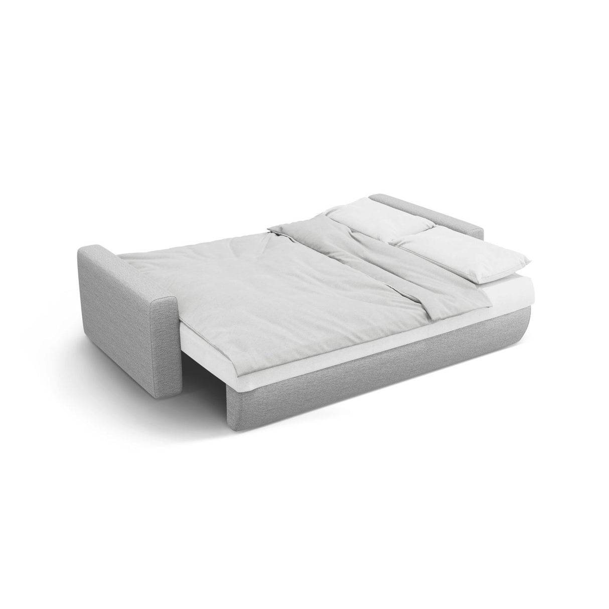 Belfast 3-Sitzer Sofa mit Schlaffunktion und Stauraum, aus Strukturierter Stoff in Hellgrau (Heritage Cement), 238x105x84 cm von Cosmopolitan Design – Bild 6