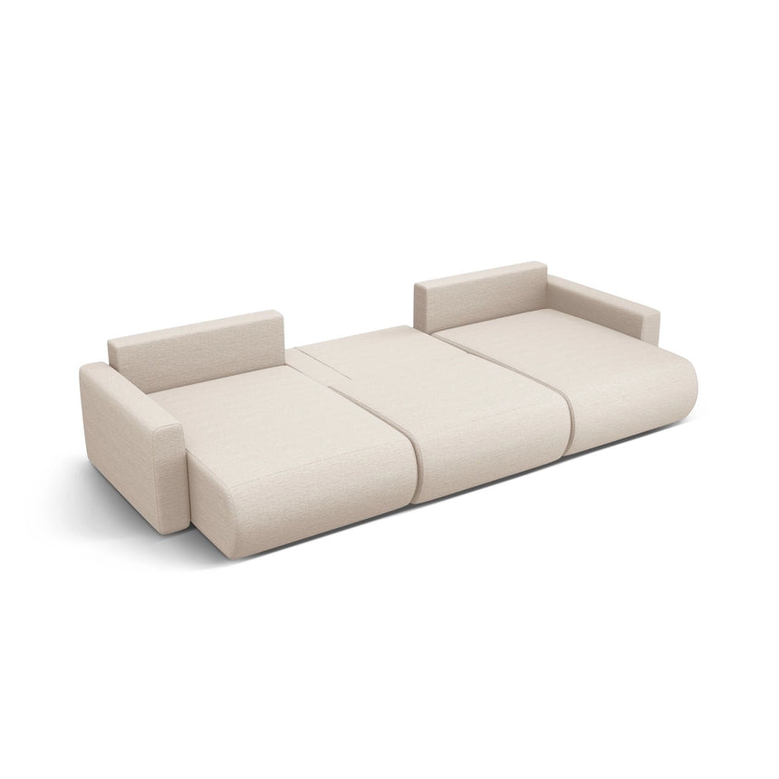 Belfast 4-Sitzer Panoramasofa mit Schlaffunktion, ausklappbar, aus Samt oder Strukturstoff, 340x149 cm von Cosmopolitan Design – Bild 5