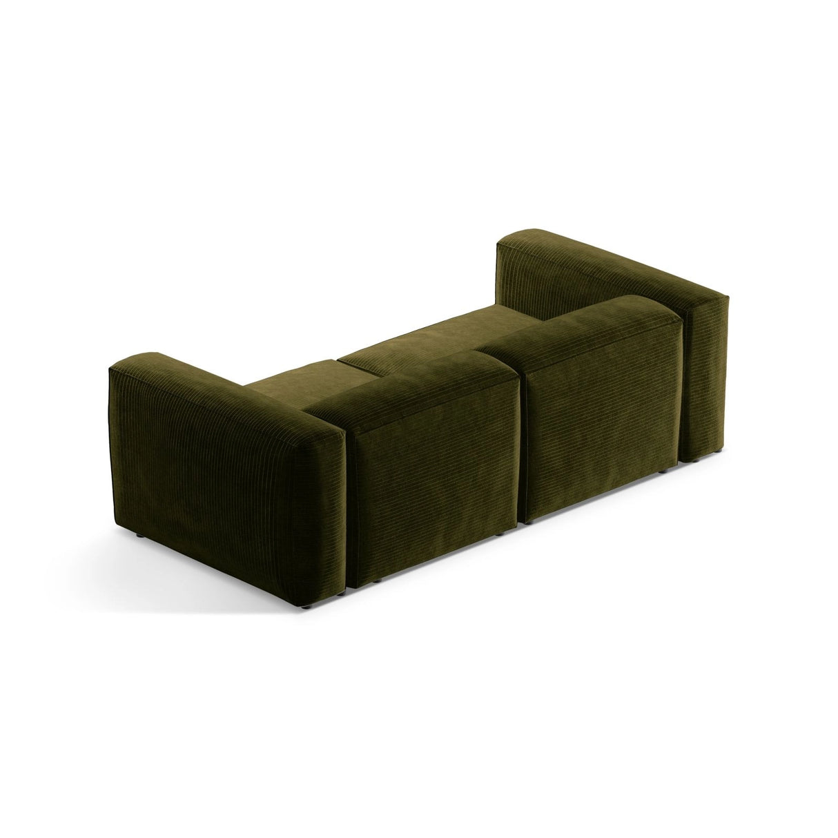 Bergamo 2-Sitzer Sofa aus Cord in Grün (Perla 60), 224x108x70 cm von Cosmopolitan Design – Bild 5