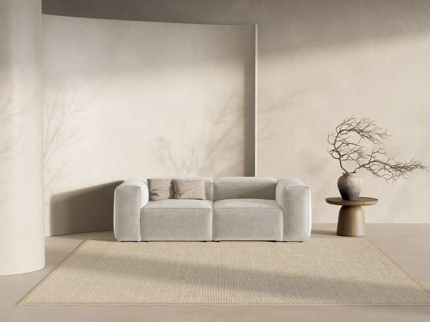 Bergamo 2-Sitzer Sofa aus Strukturierter Stoff in Beige (Liberty 2), 224x108x70 cm von Cosmopolitan Design – Bild 2