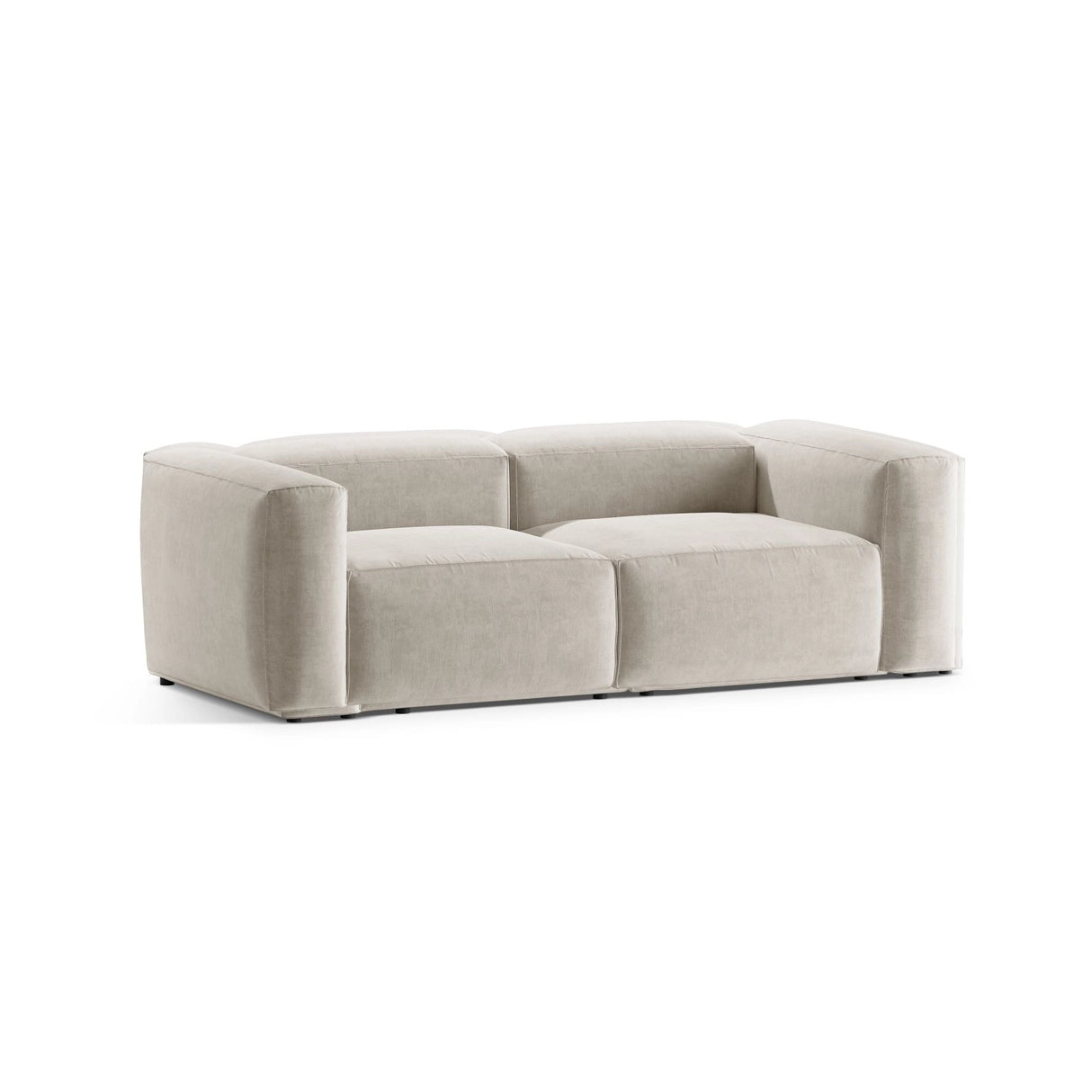 Bergamo 2-Sitzer Sofa aus Strukturierter Stoff in Beige (Liberty 2), 224x108x70 cm von Cosmopolitan Design – Bild 4