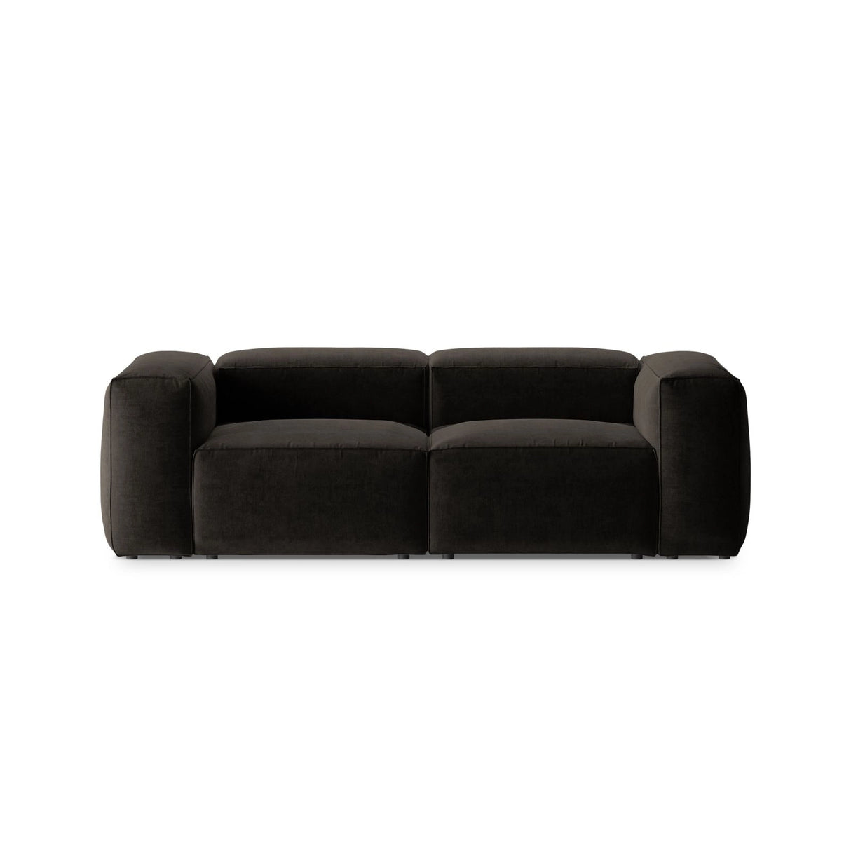 Bergamo 2-Sitzer Sofa aus Strukturierter Stoff in Schwarz (Liberty 22), 224x108x70 cm von Cosmopolitan Design – Bild 1