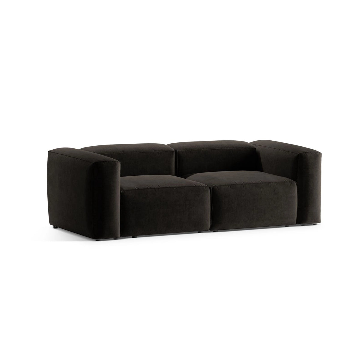 Bergamo 2-Sitzer Sofa aus Strukturierter Stoff in Schwarz (Liberty 22), 224x108x70 cm von Cosmopolitan Design – Bild 4