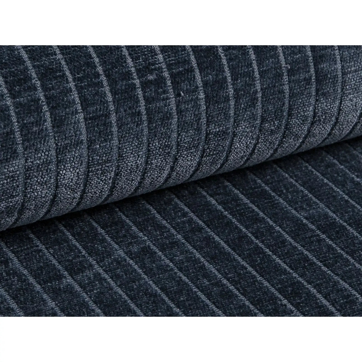 Bergamo 3-Sitzer Ecksofa, Linke Seite, aus Cord in Marineblau (Perla 40), 304x152x70 cm von Cosmopolitan Design – Bild 7