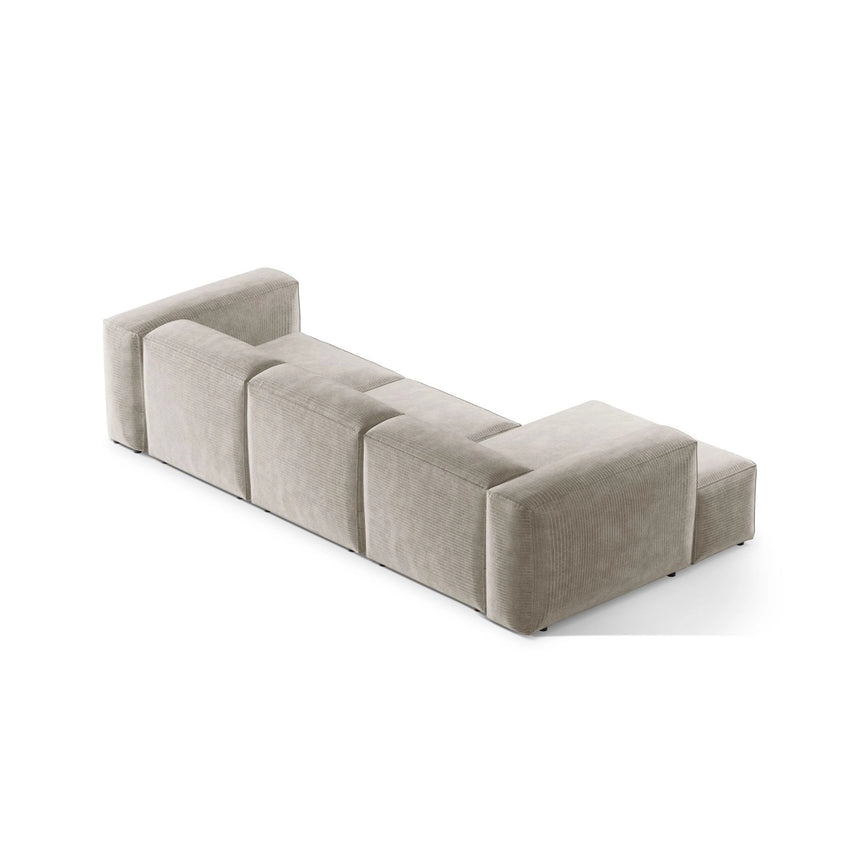 Bergamo 3-Sitzer Ecksofa, Linke Seite, aus Cord oder Strukturstoff, 304x152x70 cm von Cosmopolitan Design – Bild 5