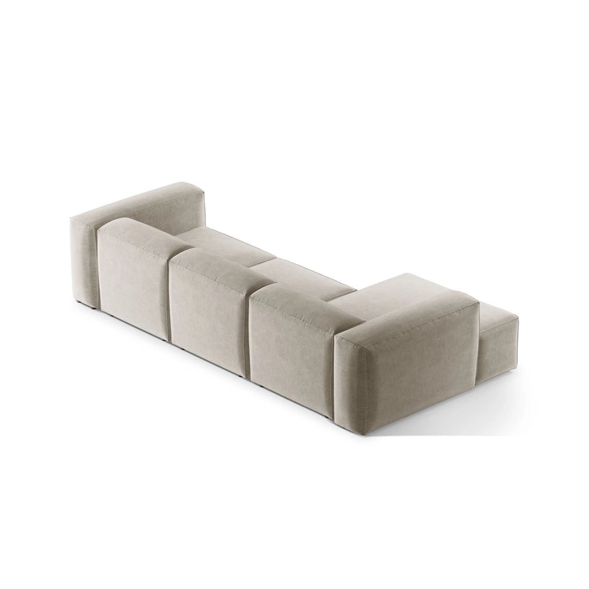Bergamo 3-Sitzer Ecksofa, Linke Seite, aus Strukturierter Stoff in Beige (Liberty 2), 304x152x70 cm von Cosmopolitan Design – Bild 5