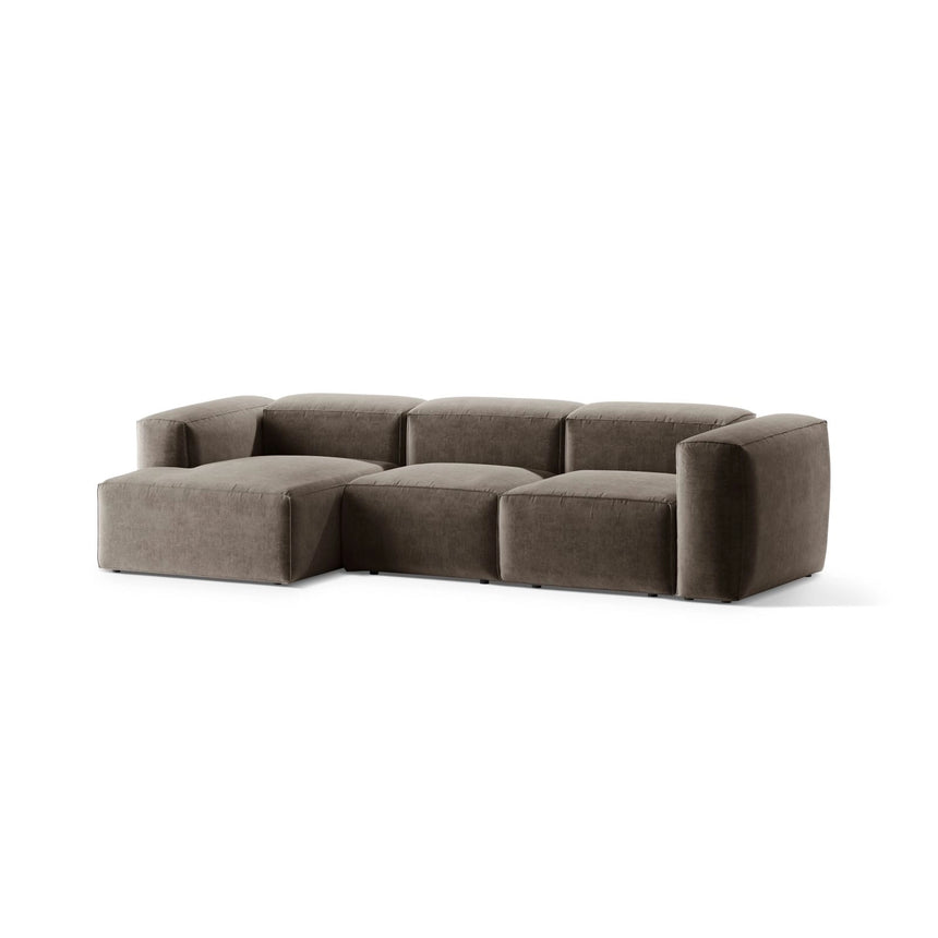 Bergamo 3-Sitzer Ecksofa, Linke Seite, aus Strukturierter Stoff in Cappuccino (Liberty 5), 304x152x70 cm von Cosmopolitan Design – Bild 4