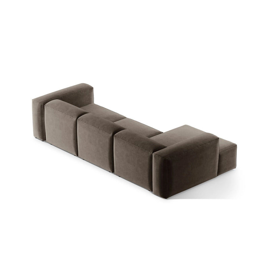 Bergamo 3-Sitzer Ecksofa, Linke Seite, aus Strukturierter Stoff in Cappuccino (Liberty 5), 304x152x70 cm von Cosmopolitan Design – Bild 5