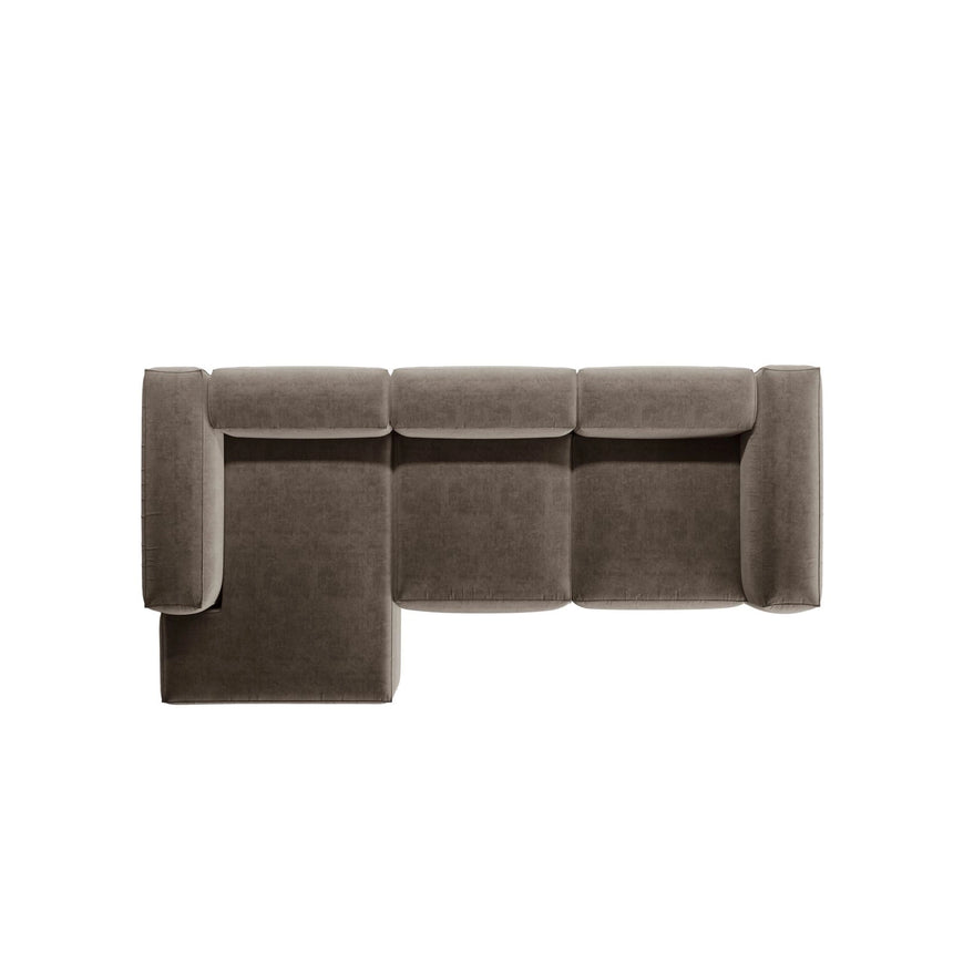 Bergamo 3-Sitzer Ecksofa, Linke Seite, aus Strukturierter Stoff in Cappuccino (Liberty 5), 304x152x70 cm von Cosmopolitan Design – Bild 6