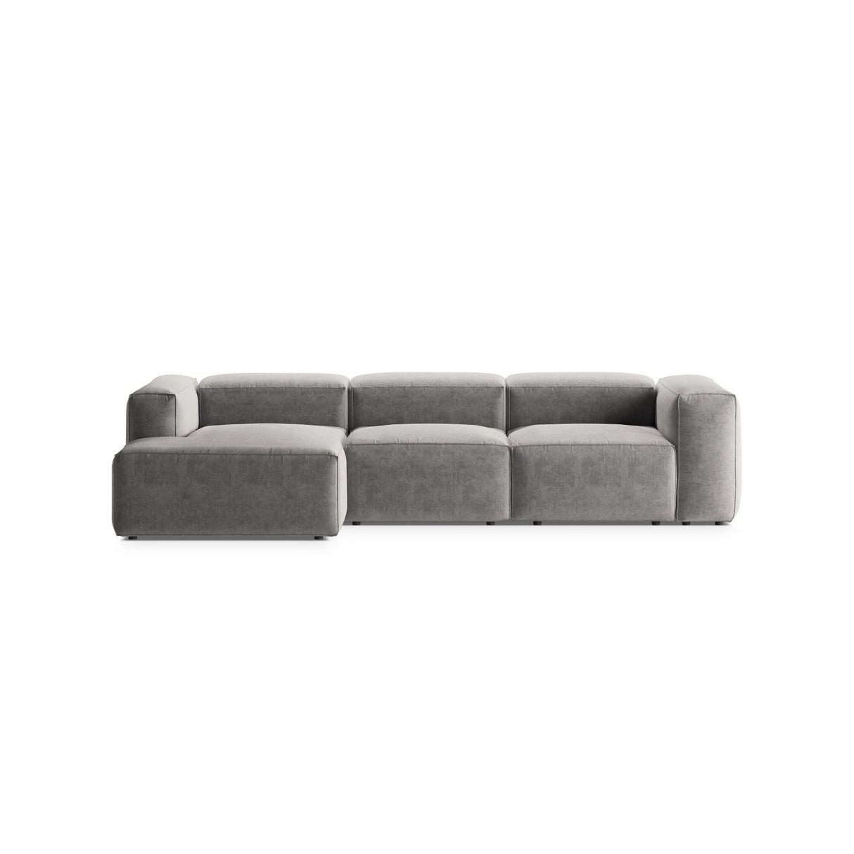 Bergamo 3-Sitzer Ecksofa, Linke Seite, aus Strukturierter Stoff in Hellgrau (Liberty 18), 304x152x70 cm von Cosmopolitan Design – Bild 1