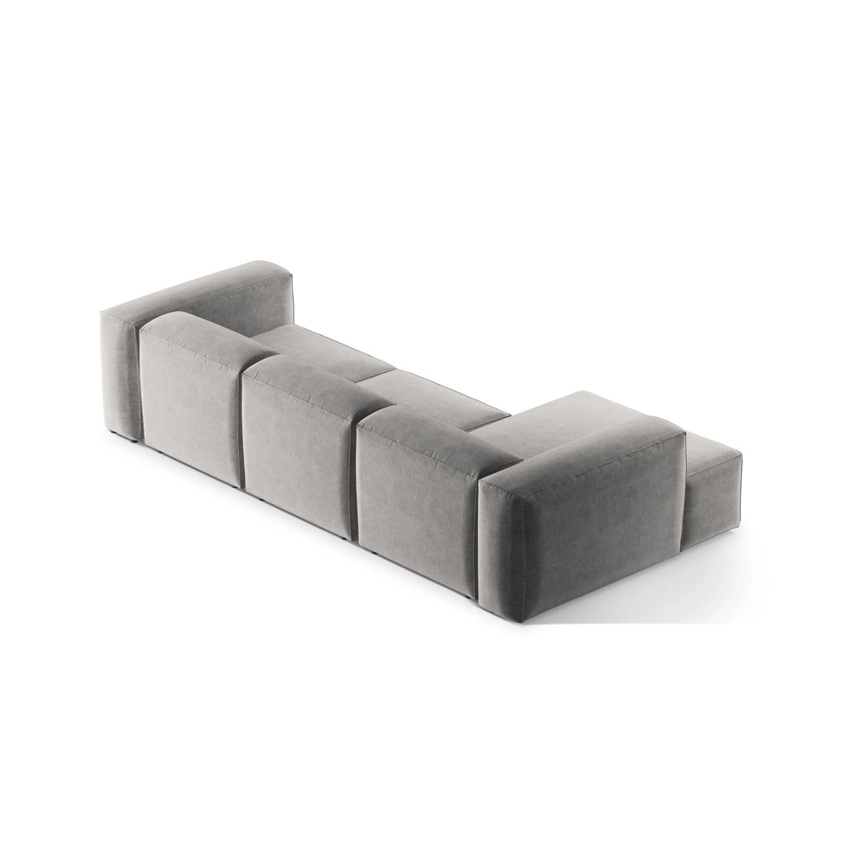 Bergamo 3-Sitzer Ecksofa, Linke Seite, aus Strukturierter Stoff in Hellgrau (Liberty 18), 304x152x70 cm von Cosmopolitan Design – Bild 5