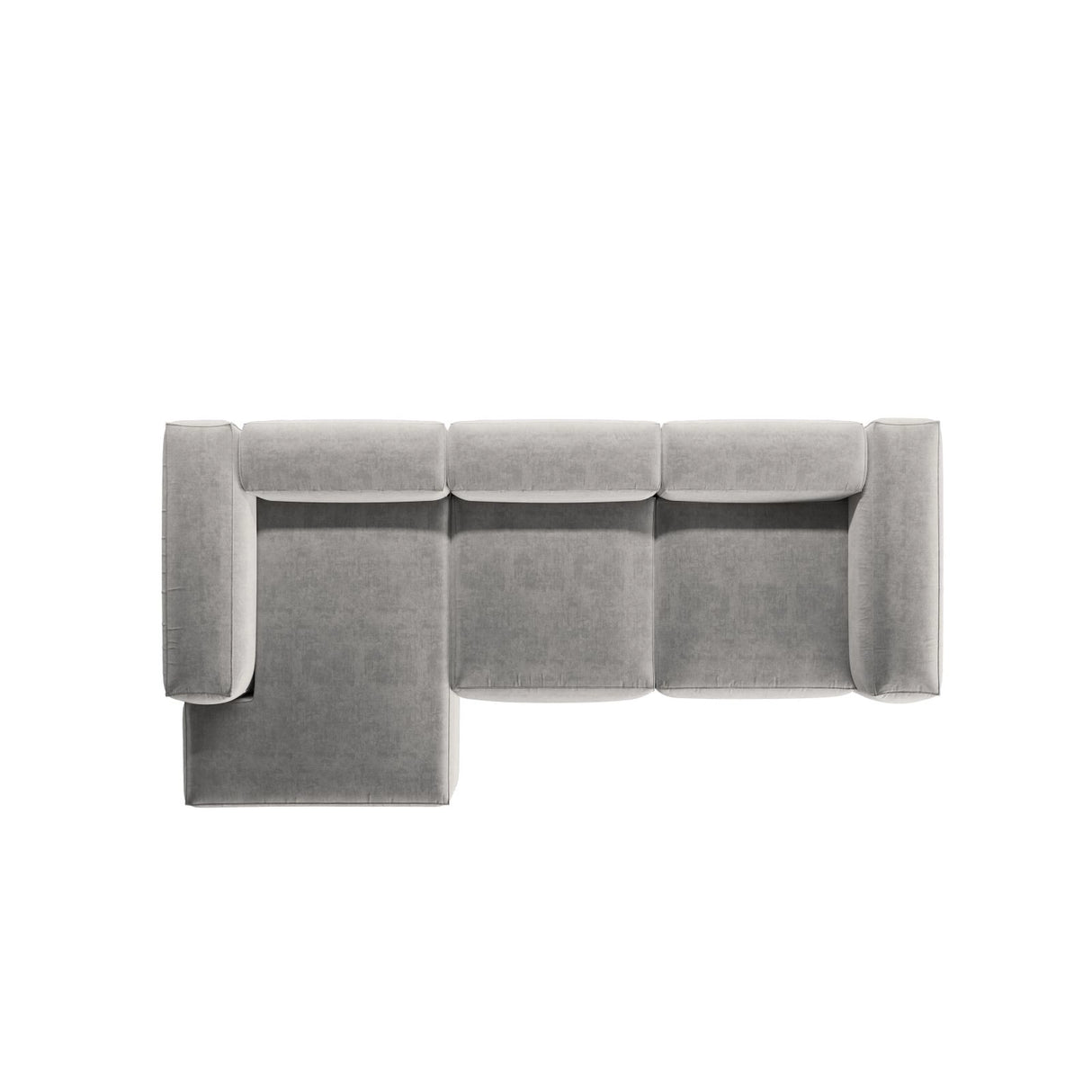 Bergamo 3-Sitzer Ecksofa, Linke Seite, aus Strukturierter Stoff in Hellgrau (Liberty 18), 304x152x70 cm von Cosmopolitan Design – Bild 6