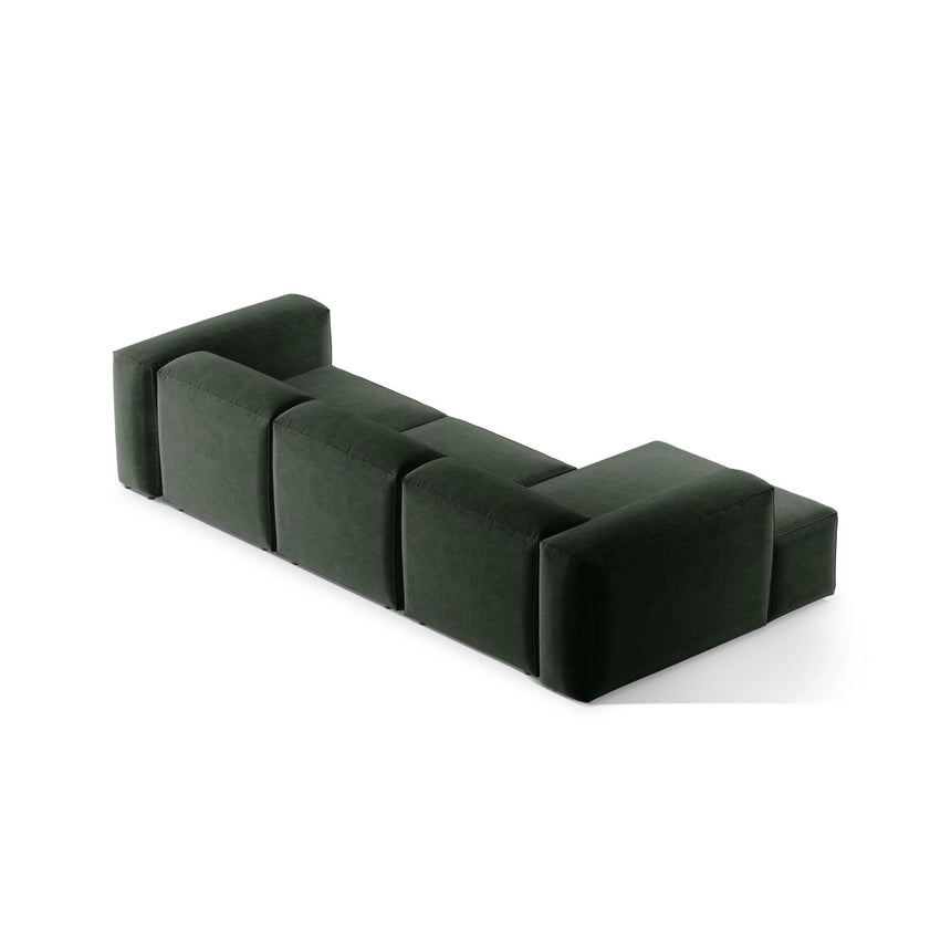 Bergamo 3-Sitzer Ecksofa, Linke Seite, aus Strukturierter Stoff in Moosgrün (Liberty 12), 304x152x70 cm von Cosmopolitan Design – Bild 5
