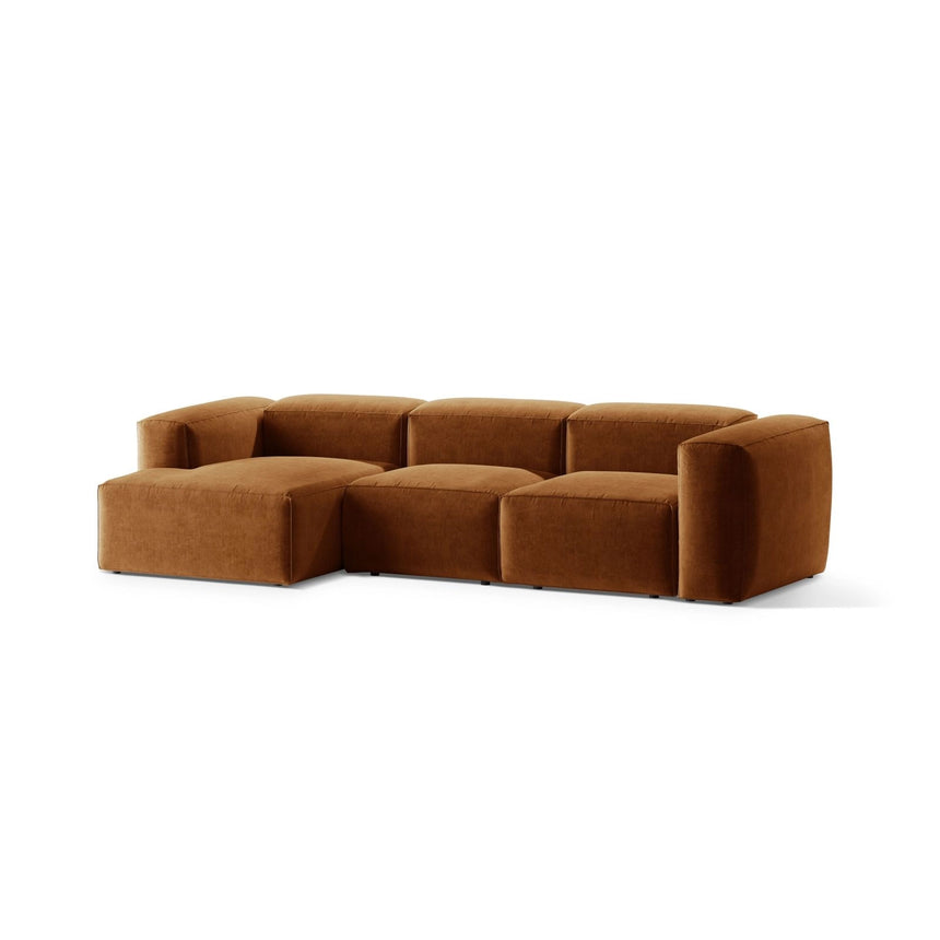 Bergamo 3-Sitzer Ecksofa, Linke Seite, aus Strukturierter Stoff in Ziegelstein (Liberty 9), 304x152x70 cm von Cosmopolitan Design – Bild 4