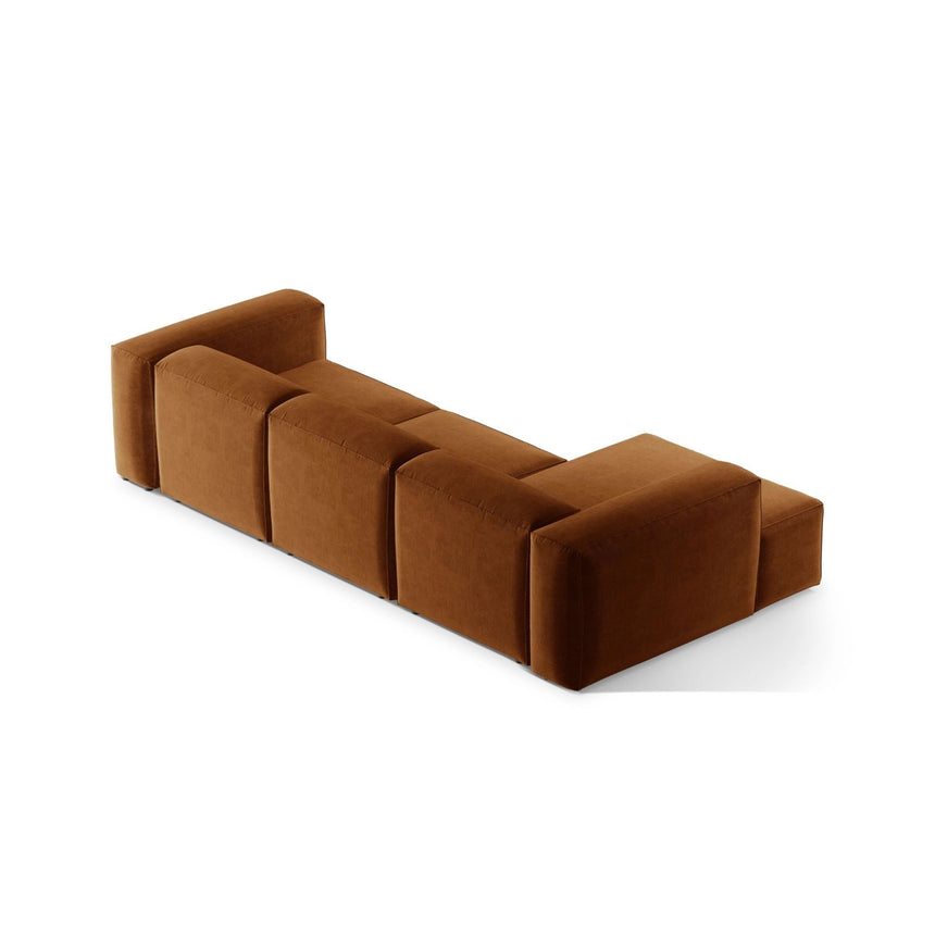 Bergamo 3-Sitzer Ecksofa, Linke Seite, aus Strukturierter Stoff in Ziegelstein (Liberty 9), 304x152x70 cm von Cosmopolitan Design – Bild 5