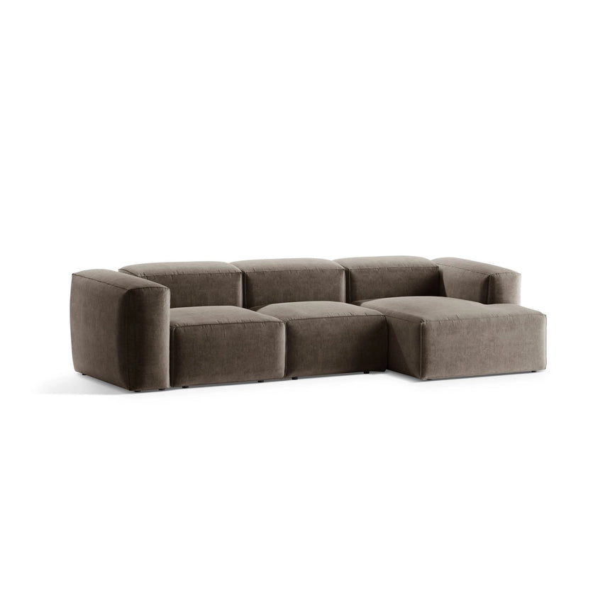 Bergamo 3-Sitzer Ecksofa, Rechte Seite, aus Strukturierter Stoff in Cappuccino (Liberty 5), 304x152x70 cm von Cosmopolitan Design – Bild 4