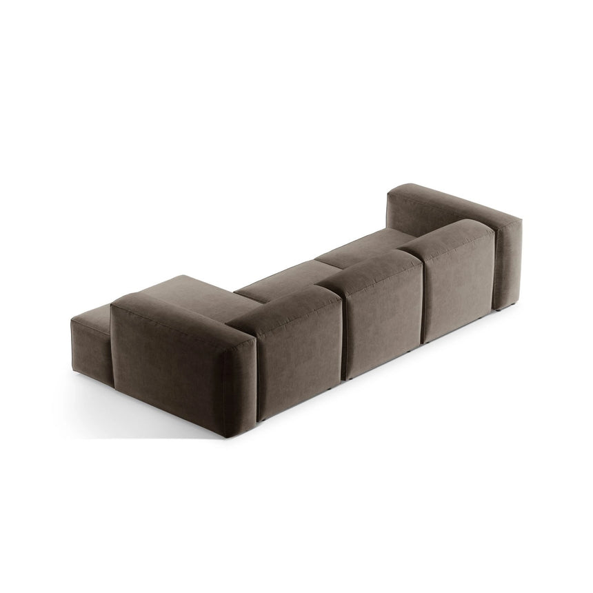 Bergamo 3-Sitzer Ecksofa, Rechte Seite, aus Strukturierter Stoff in Cappuccino (Liberty 5), 304x152x70 cm von Cosmopolitan Design – Bild 5