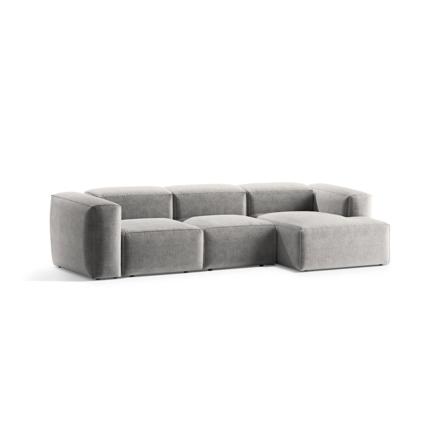 Bergamo 3-Sitzer Ecksofa, Rechte Seite, aus Strukturierter Stoff in Hellgrau (Liberty 18), 304x152x70 cm von Cosmopolitan Design – Bild 4