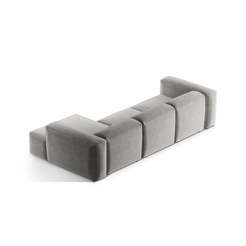 Bergamo 3-Sitzer Ecksofa, Rechte Seite, aus Strukturierter Stoff in Hellgrau (Liberty 18), 304x152x70 cm von Cosmopolitan Design – Bild 5