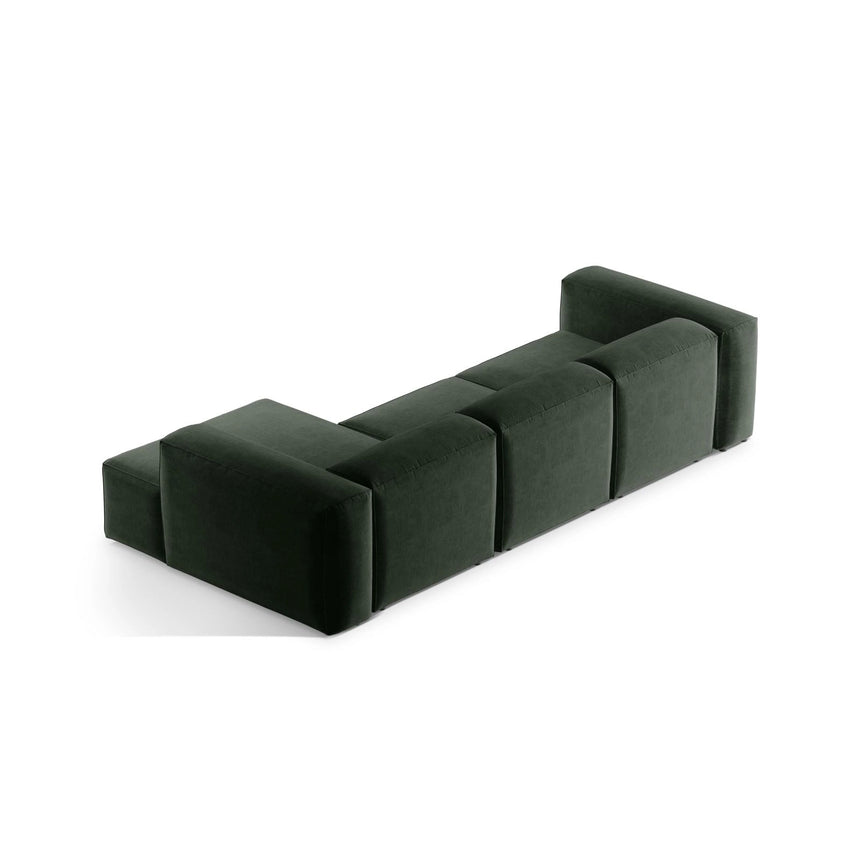 Bergamo 3-Sitzer Ecksofa, Rechte Seite, aus Strukturierter Stoff in Moosgrün (Liberty 12), 304x152x70 cm von Cosmopolitan Design – Bild 5