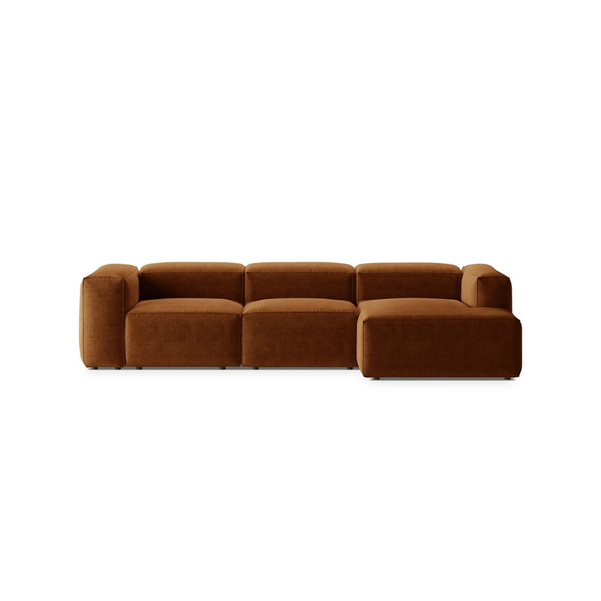 Bergamo 3-Sitzer Ecksofa, Rechte Seite, aus Strukturierter Stoff in Ziegelstein (Liberty 9), 304x152x70 cm von Cosmopolitan Design – Bild 1