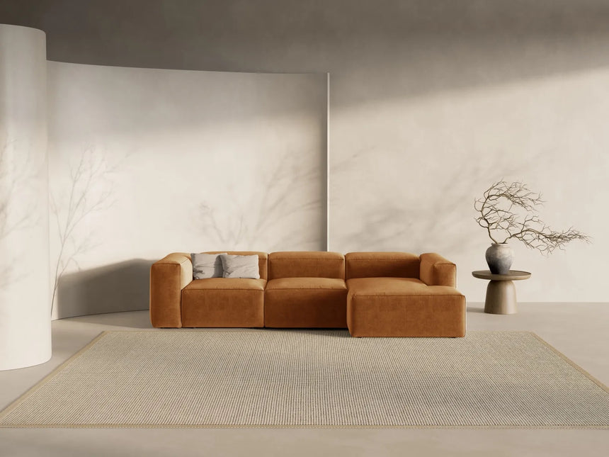 Bergamo 3-Sitzer Ecksofa, Rechte Seite, aus Strukturierter Stoff in Ziegelstein (Liberty 9), 304x152x70 cm von Cosmopolitan Design – Bild 2