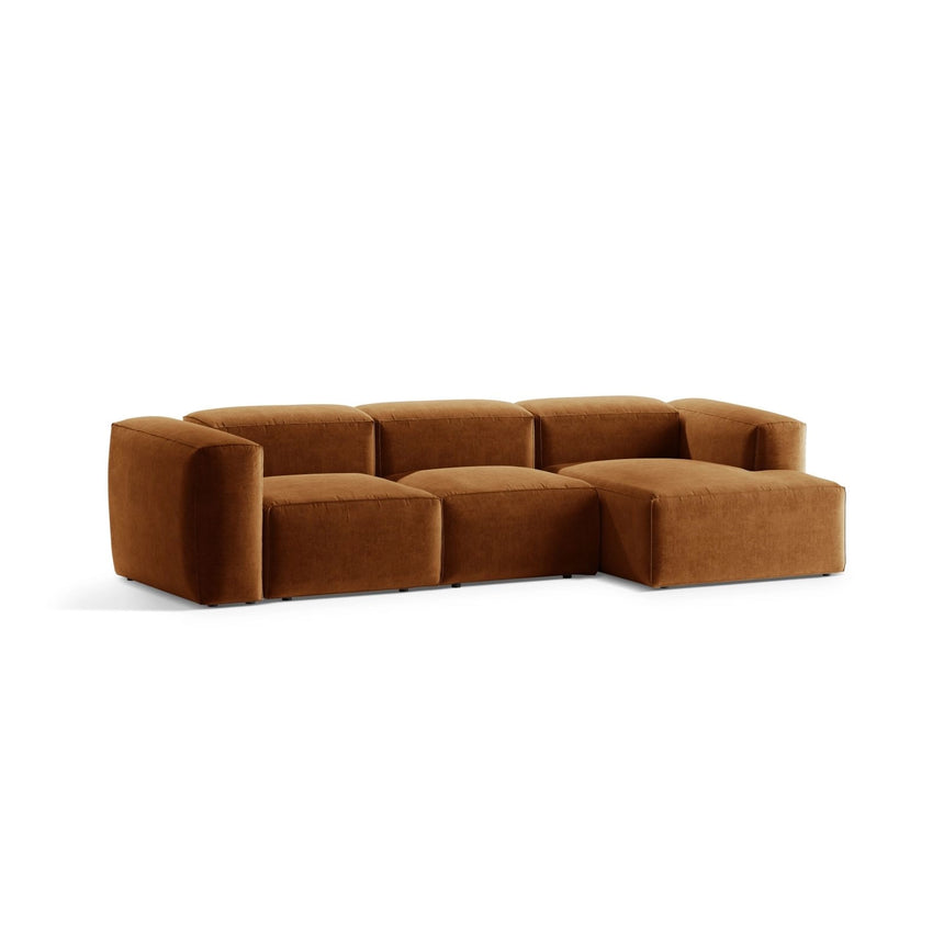 Bergamo 3-Sitzer Ecksofa, Rechte Seite, aus Strukturierter Stoff in Ziegelstein (Liberty 9), 304x152x70 cm von Cosmopolitan Design – Bild 4