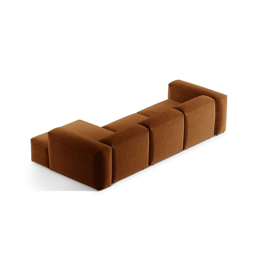 Bergamo 3-Sitzer Ecksofa, Rechte Seite, aus Strukturierter Stoff in Ziegelstein (Liberty 9), 304x152x70 cm von Cosmopolitan Design – Bild 5