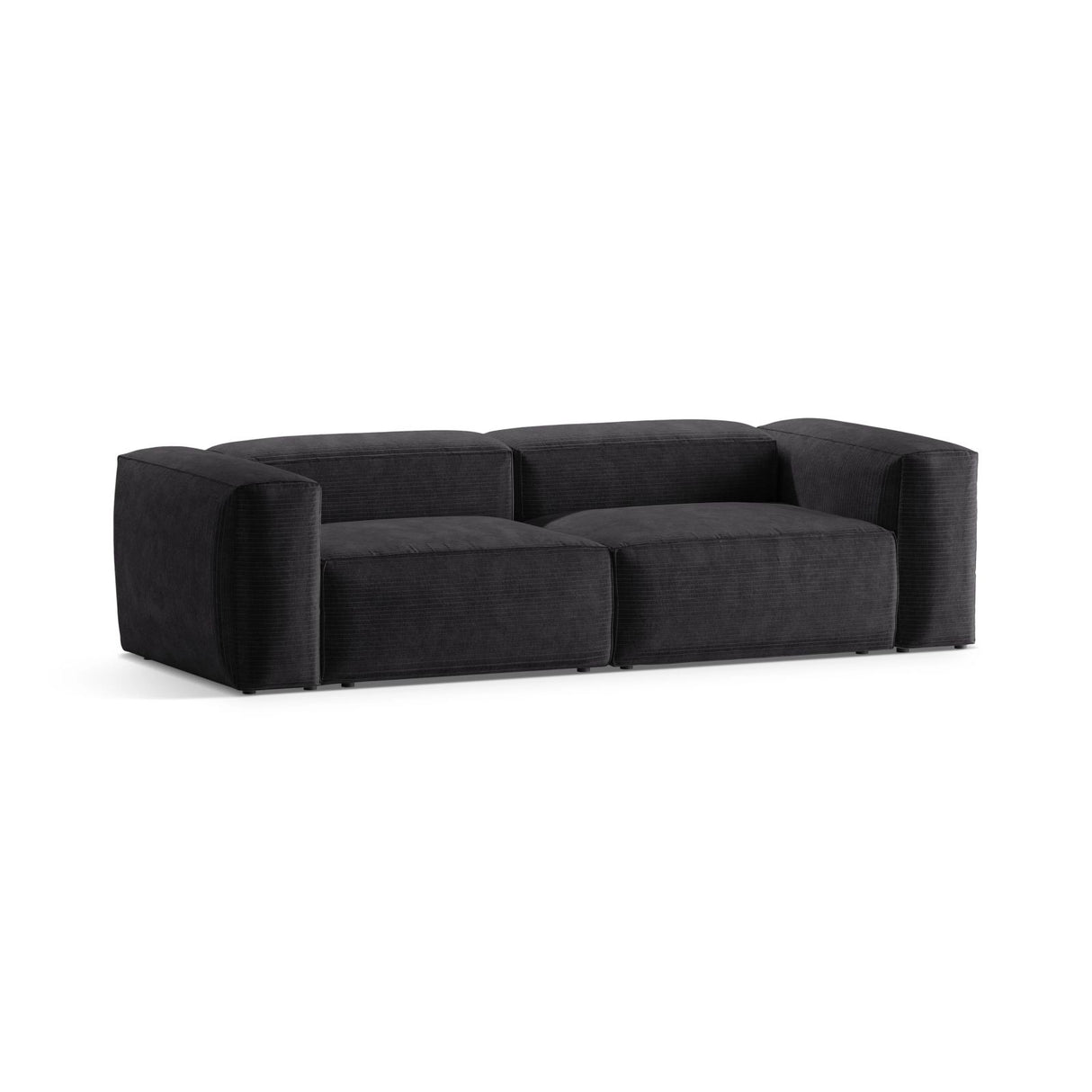 Bergamo 3-Sitzer Sofa aus Cord in Grau (Perla 35), 264x108x70 cm von Cosmopolitan Design – Bild 4