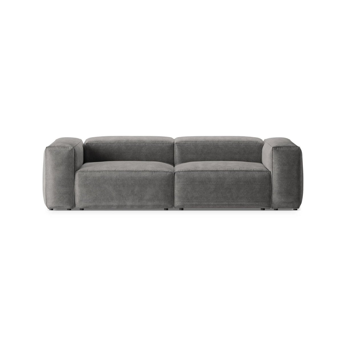 Bergamo 3-Sitzer Sofa aus Cord in Hellgrau (Perla 30), 264x108x70 cm von Cosmopolitan Design – Bild 1