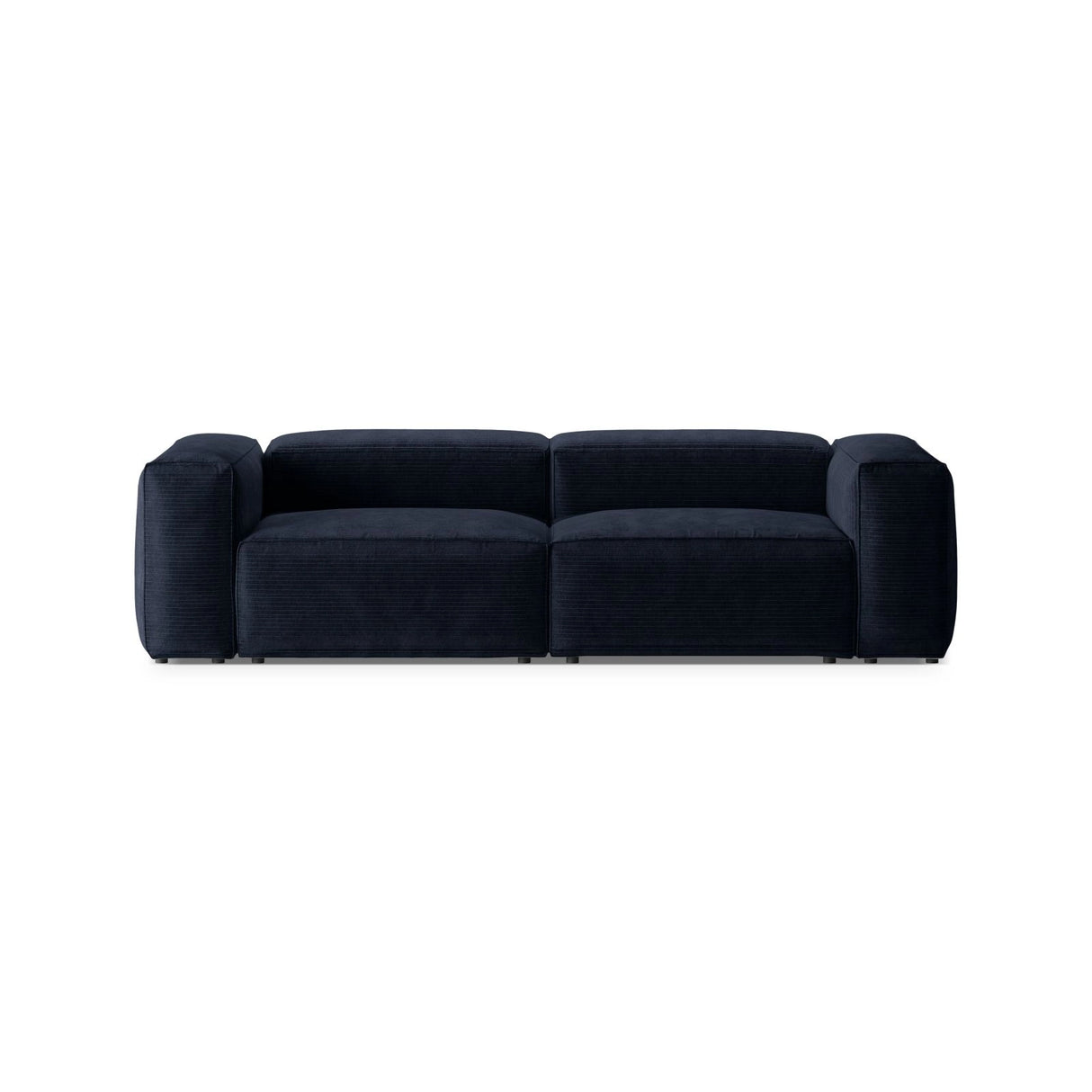 Bergamo 3-Sitzer Sofa aus Cord in Marineblau (Perla 40), 264x108x70 cm von Cosmopolitan Design – Bild 1