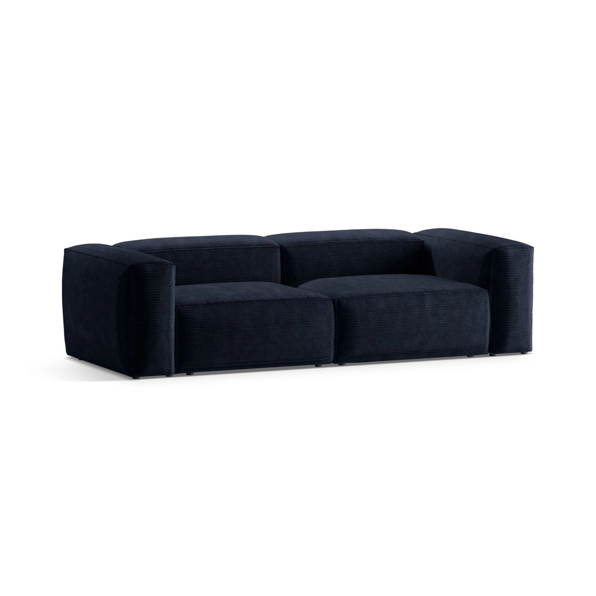 Bergamo 3-Sitzer Sofa aus Cord in Marineblau (Perla 40), 264x108x70 cm von Cosmopolitan Design – Bild 4