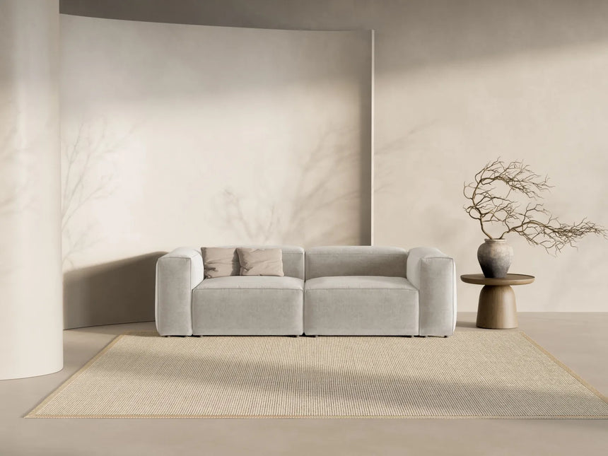 Bergamo 3-Sitzer Sofa aus Strukturierter Stoff in Beige (Liberty 2), 264x108x70 cm von Cosmopolitan Design – Bild 2