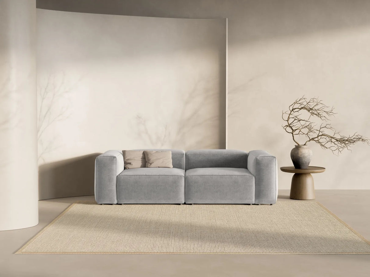 Bergamo 3-Sitzer Sofa aus Strukturierter Stoff in Hellgrau (Liberty 18), 264x108x70 cm von Cosmopolitan Design – Bild 2