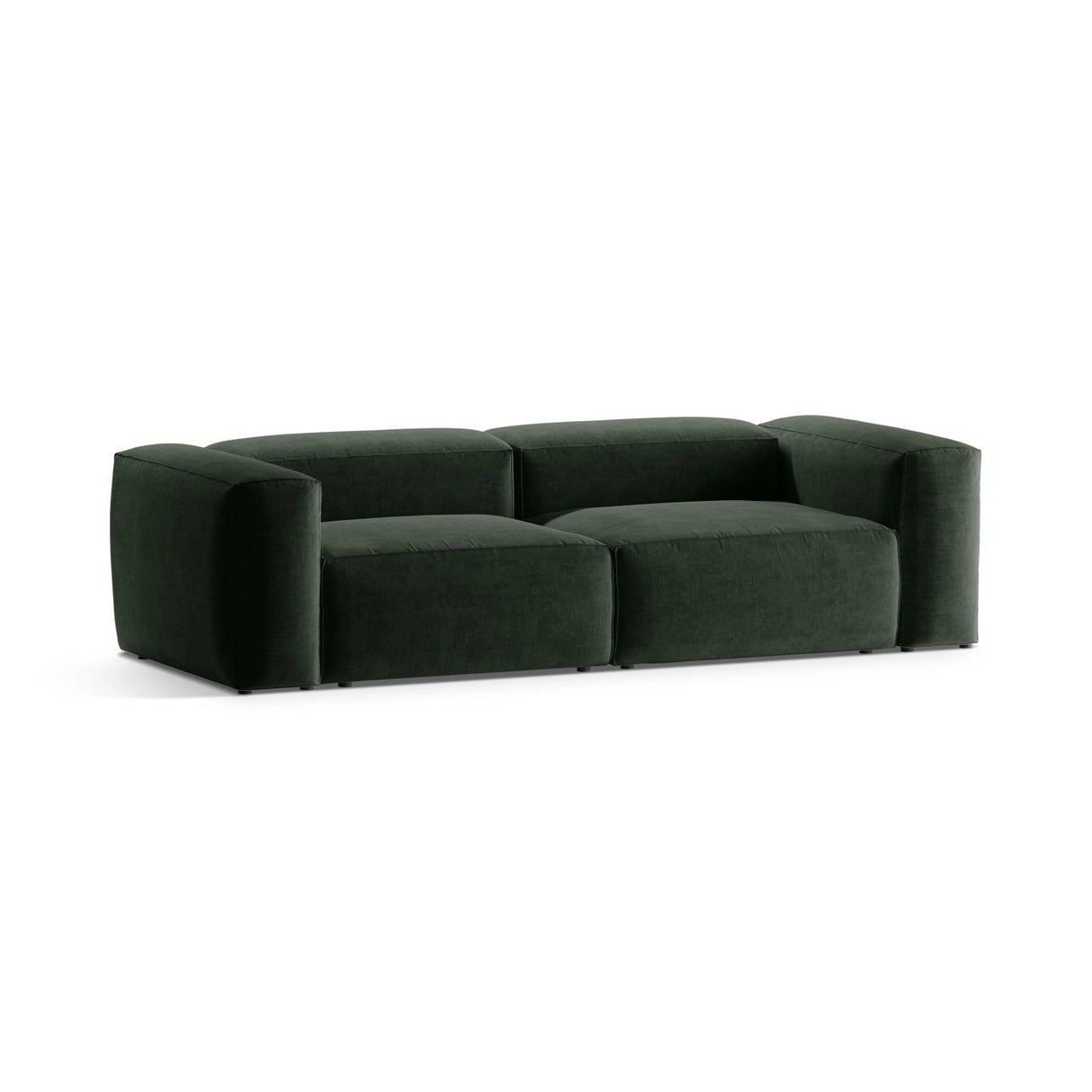 Bergamo 3-Sitzer Sofa aus Strukturierter Stoff in Moosgrün (Liberty 12), 264x108x70 cm von Cosmopolitan Design – Bild 4