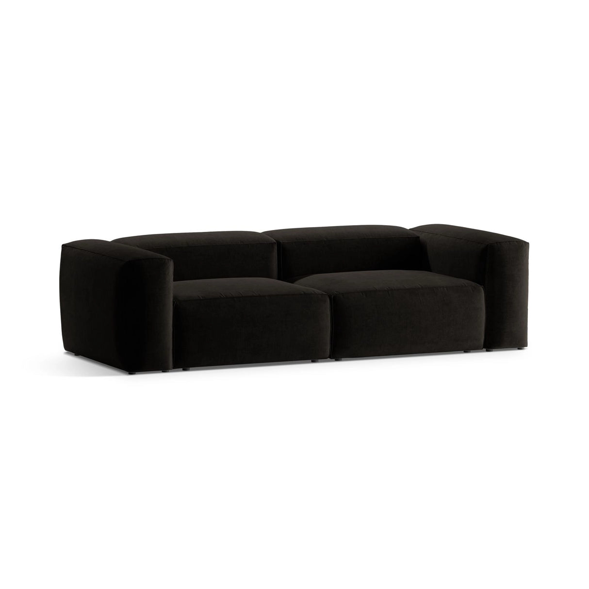 Bergamo 3-Sitzer Sofa aus Strukturierter Stoff in Schwarz (Liberty 22), 264x108x70 cm von Cosmopolitan Design – Bild 4